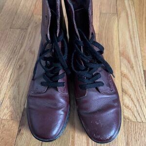 Dr. Martens Burgundy Lace-Up Boots